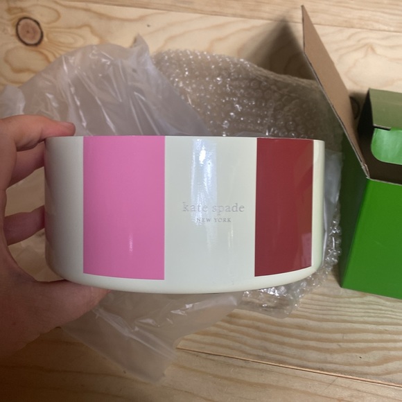 NWT Kate Spade rainbow stripe 32Oz dog bowl - Picture 6 of 11